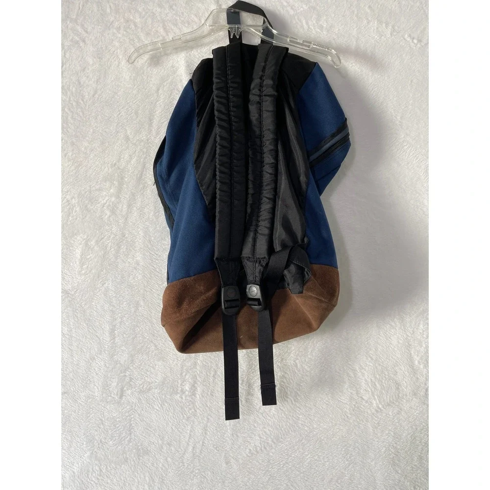Nike Vintage Backpack Navy Blue Suede Bottom Embroidered Swoosh Y2K School Bag